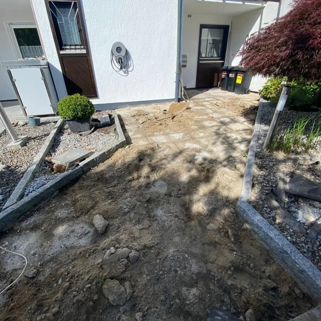 Eingangsbereich während der Erdarbeiten